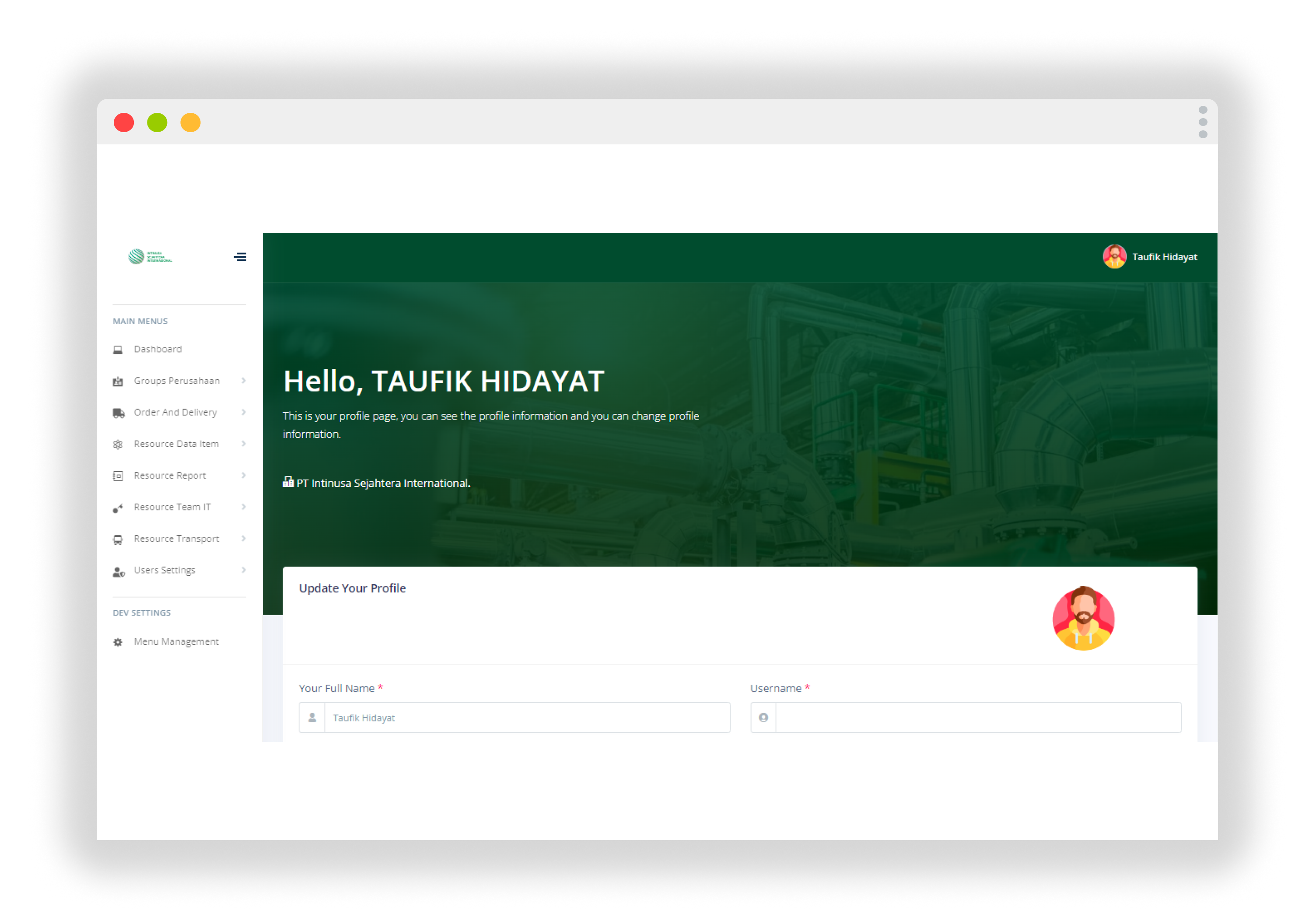 website template image